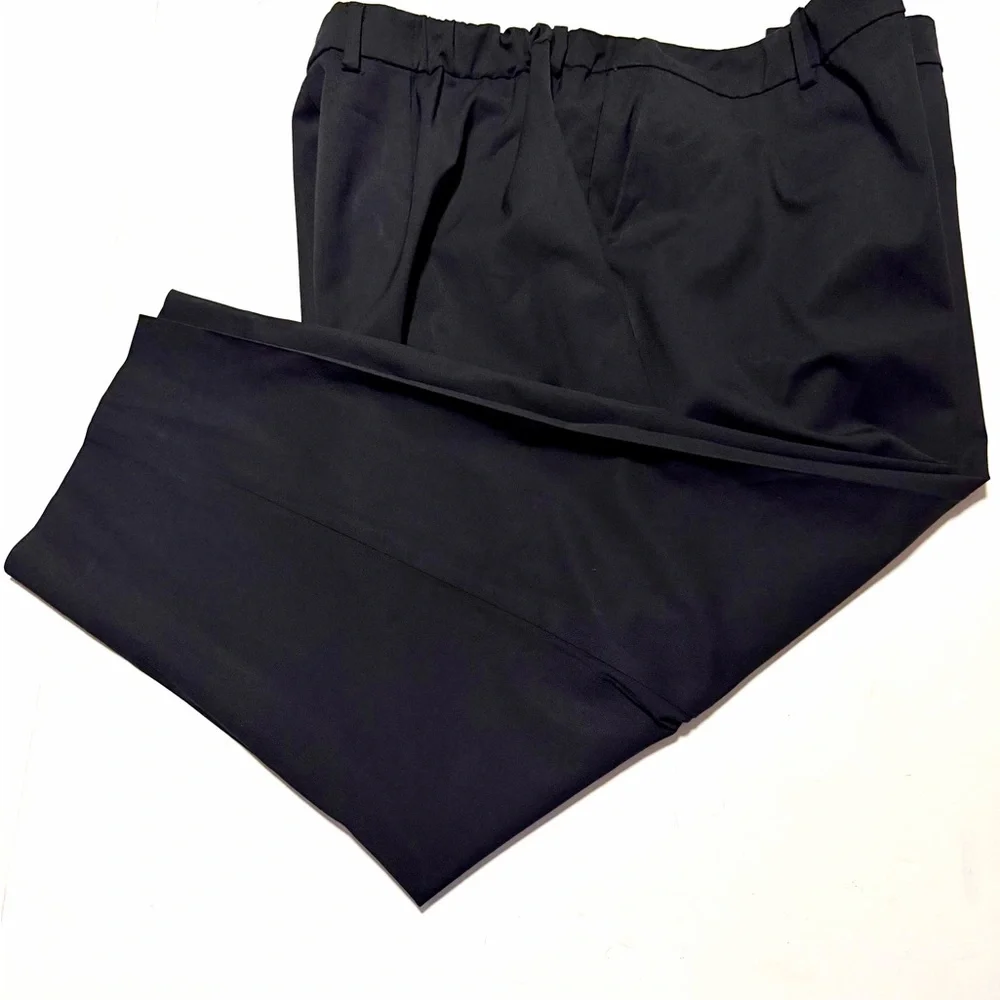 Lafayette 148 Clinton Black Ankle Pants Size 20W Light Wool Straight Leg - Picture 1 of 15